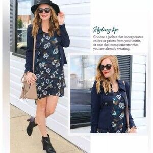 CABI Pirouette Floating Flowers Floral Ruffle Long Sleeve Chiffon Dress Small